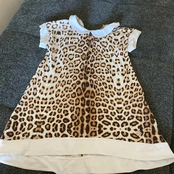 Roberto Cavalli Other - Roberto Cavalli
Leopard-Print Jersey Dress, Tan, Size 8 (138)​​
